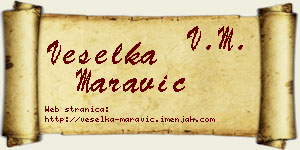 Veselka Maravić vizit kartica